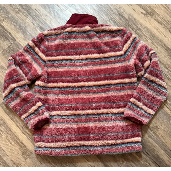 Hooey Fleece Pullover 1/4 Zip Jacket Women’s Medium Soft Aztec Stripes Western - Picture 4 of 7